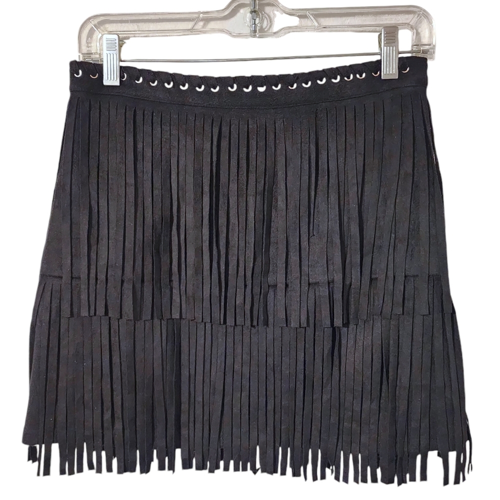 Forever 21 Faux Suede Fringe Skirt | Size Medium